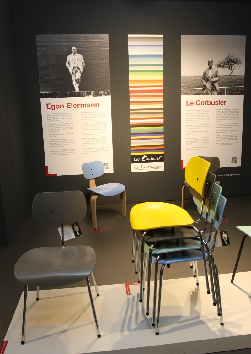 IMM Cologne 2013 Wilde+Spieth Egon Eiermann SE 68 SE 42 Le Corbusier Les Couleurs IMM Cologne 2013 Wilde+Spieth Egon Eiermann SE 68 SE 42 Le Corbusier Les Couleurs