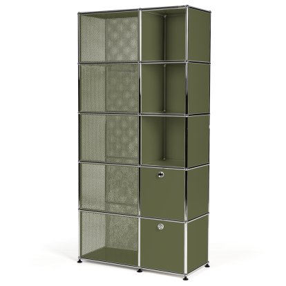 USM Haller Garderobenschrank Typ 3, Olivgrün RAL 6003