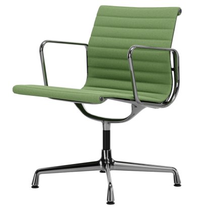 Aluminium Chair EA 107 / EA 108, EA 107 - nicht drehbar, Verchromt, Hopsak, Wiesengrün / forest