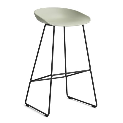 About A Stool AAS 38 Barhocker, Barvariante: Sitzhöhe 74 cm, Stahl pulverbeschichtet schwarz, Pastel green 2.0