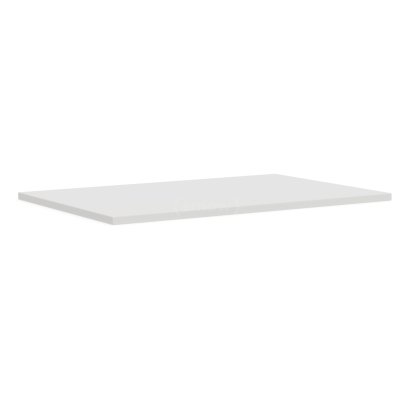 Tischplatte für Eiermann Tischgestelle, Melamin weiß mit weißer Kante, 180 x 90 cm