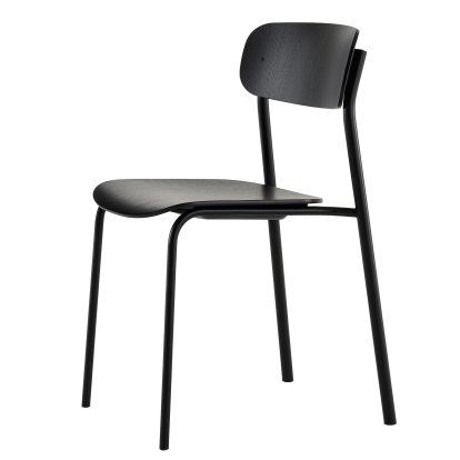 S 243 Stuhl, Tiefschwarz (RAL 9005), Eiche gebeizt schwarz (TP 29)