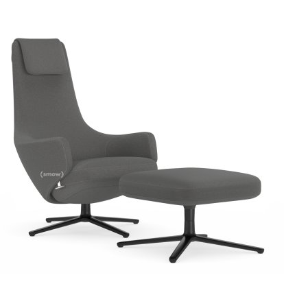 Repos, Sessel Repos & Ottoman, Stoff Cosy 2 Classic Grey, 45 cm, Basic dark