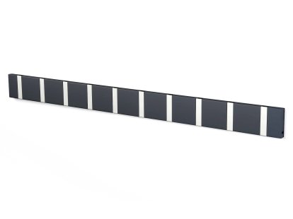 Knax, 10 Haken, Aluminium, MDF anthrazit lackiert