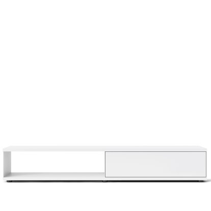 Flow Q Lowboard, 200 cm, 33,6 cm (Schublade), Weiß