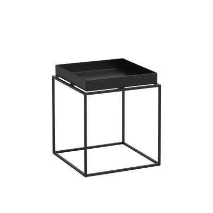 Tray Beistelltisch, H 30/34 x B 30 x T 30 cm, Black