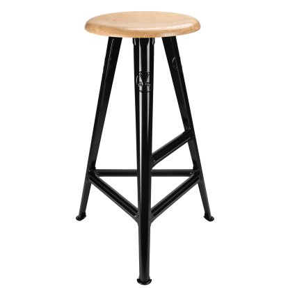 Rowac-Schemel Modell I - 75 cm, Eiche, Schwarz glänzend