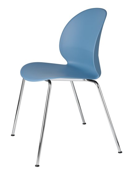 N02 Stuhl, Hellblau, Chrome