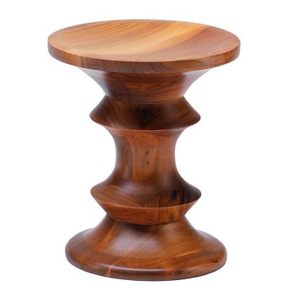 Eames Stools Hocker, Modell C / Nussbaum glänzend