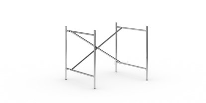 Eiermann 2 Tischgestell , Chrom, senkrecht, versetzt, 80 x 66 cm, Ohne Verlängerung (Höhe 66 cm)