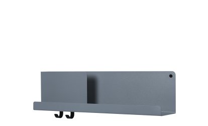 Folded Wandregal, H 16,5 x B 63 cm, Blue-grey