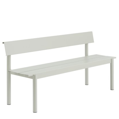 Linear Steel Bank mit Rückenlehne, L 170 x B 50,9 cm, Grey