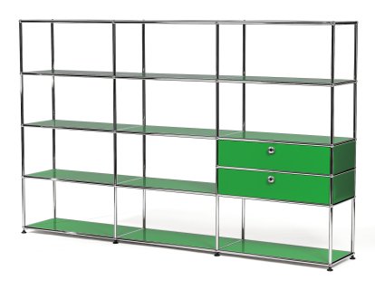 USM Haller Wohnzimmer Regal XL Typ 2, USM grün