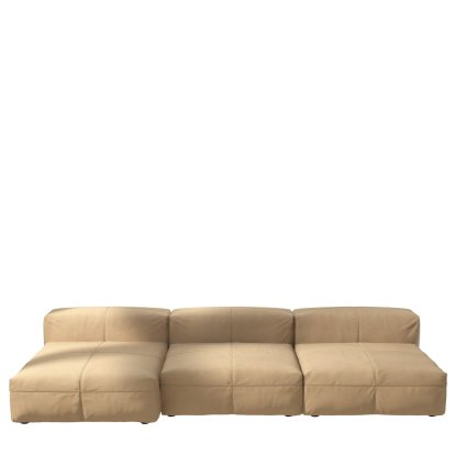 Vetsak Sofa Set 4, Leather - Beige, Ohne Kissen