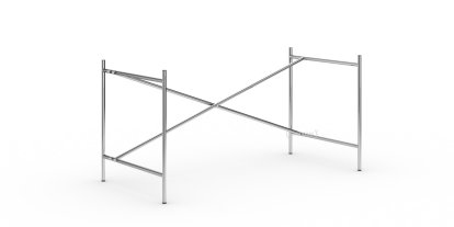 Eiermann 2 Tischgestell , Chrom, senkrecht, versetzt, 135 x 66 cm, Ohne Verlängerung (Höhe 66 cm)