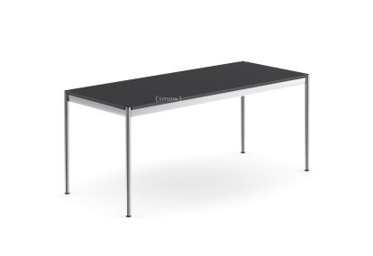 USM Haller Tisch, 175 x 75 cm, Linoleum, Nero