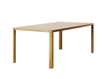 1140 Tisch, L 200 x B 100 cm, Eiche klar lackiert, Aluminium schwarzgrau