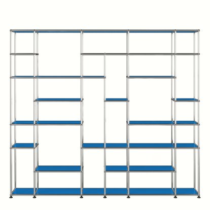 USM Haller Wohnzimmer Regal XXL, Enzianblau RAL 5010