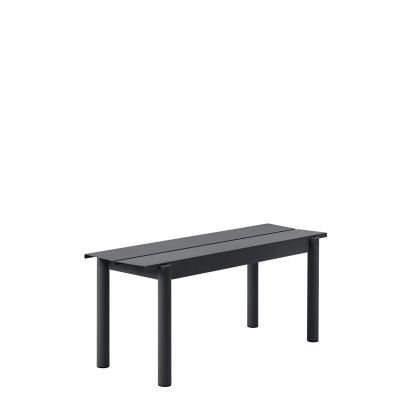 Linear Steel Bank, L 110 x B 39 cm, Black