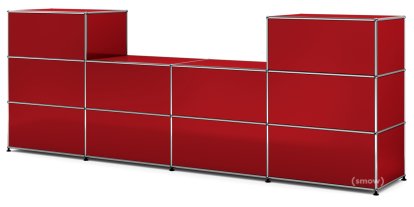 USM Haller Theke Typ 3, USM rubinrot, 50 cm