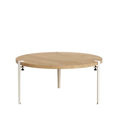 Tiptoe Couchtisch Brooklyn, Eichenfurnier, Cremeweiß