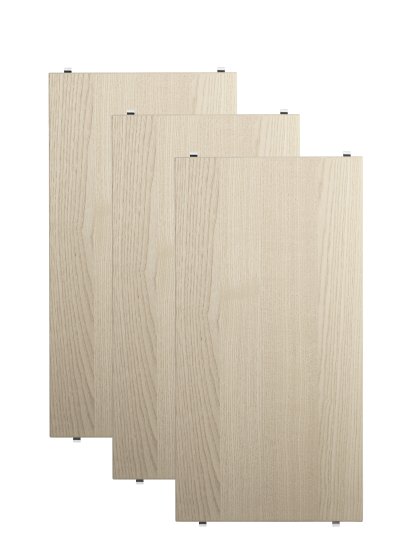 String System Regalböden (3er Pack), 58 x 30 cm, Eschefurnier