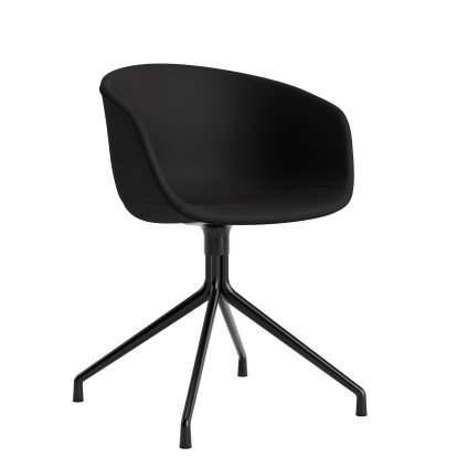 About A Chair AAC 21 Stuhl, Leder Sense - schwarz, Aluminium schwarz pulverbeschichtet