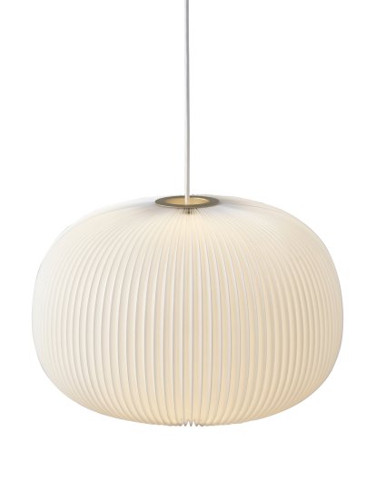 Lamella Pendelleuchte, 1: H 33 x Ø 46 cm, Golden