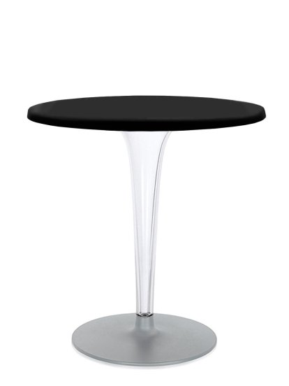 TopTop Esstisch, Rund Ø 70 x H 72 cm, kratzfestes Werzalit, schwarz