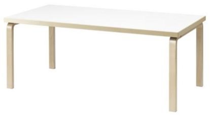 Tisch 81B / 82B / 83, Laminat weiß, 182 x 91 cm (83)