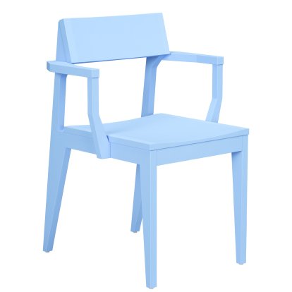 Schulz Armlehnstuhl, Ungepolstert, Esche himmelblau 