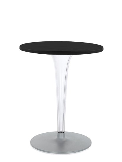 TopTop Esstisch, Rund Ø 60 x H 72 cm, kratzfestes Werzalit, schwarz