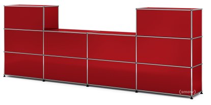 USM Haller Theke Typ 3, USM rubinrot, 35 cm