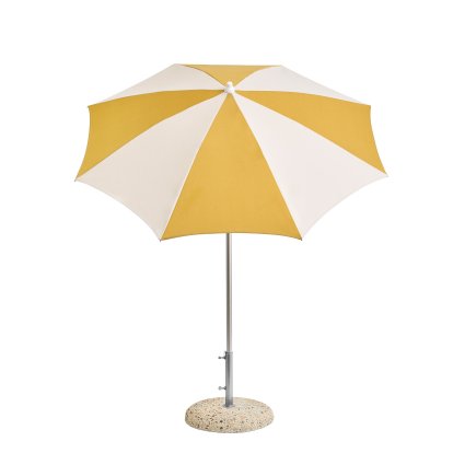 Terrazza Sonnenschirm Octagon, Ochre / off-white, Mit Sonnenschirmständer