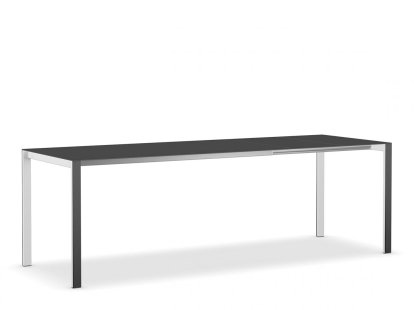 Thin-K Esstisch, Schwarz, Aluminiumgrau