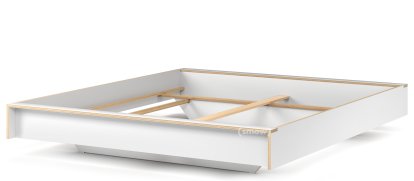Flai Bett, 180 x 200, Ohne Kopfteil, CPL weiß, Ohne Lattenrost