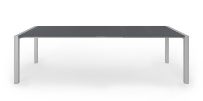 Sushi Esstisch, Fenix grau Bromo mit farbgleicher Kante, L 177-271 x B 100 cm, Aluminium eloxiert