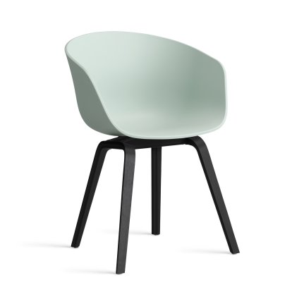 About A Chair AAC 22 Armlehnstuhl, Dusty mint 2.0, Eiche schwarz lackiert