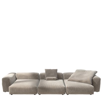 Vetsak Sofa Set 5, Cord velours - Platinum, Mit Kissen