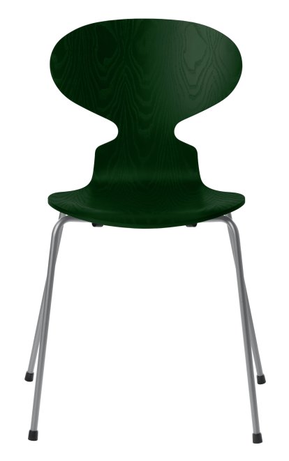 Ameise 3101 Stuhl, Gefärbte Esche, Evergreen, Silver grey