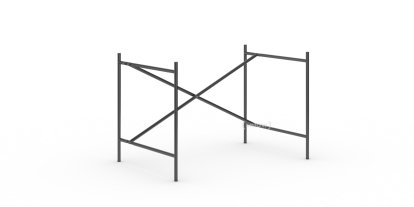 Eiermann 2 Tischgestell , Schwarz, senkrecht, versetzt, 100 x 66 cm, Ohne Verlängerung (Höhe 66 cm)