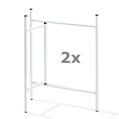 Eiermann 3 Tischbock (2er Set), 58 cm, 29 cm, Weiß