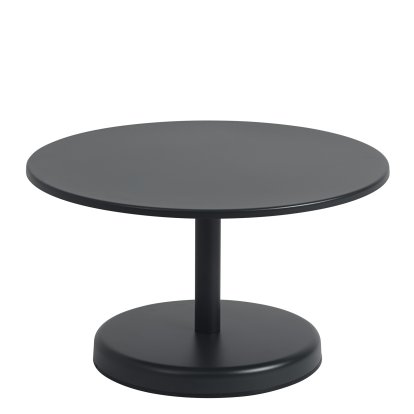 Linear Steel Couchtisch, Ø 70 x H 40 cm, Black