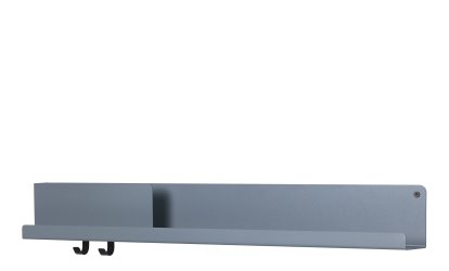 Folded Wandregal, H 13 x B 96 cm, Blue-grey