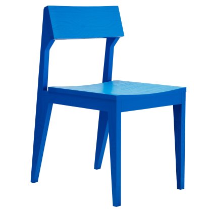 Schulz Stuhl, Esche Berlin blau, Ungepolstert