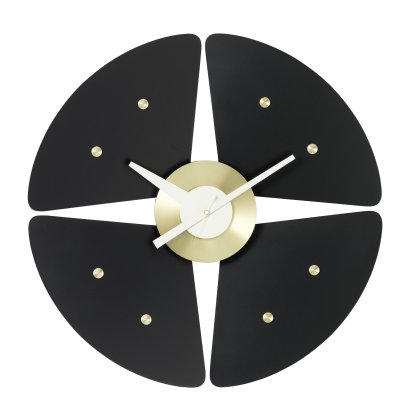 Petal Black Wanduhr