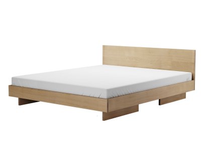 Zians Bett, 180 x 200 cm (Large), Mit Kopfteil, Eiche gewachst