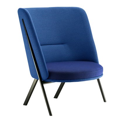 D70 Sessel, Stoff Arco - cobalt/mare, Schwarz