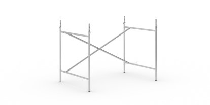 Eiermann 2 Tischgestell , Silber, senkrecht, versetzt, 100 x 66 cm, Mit Verlängerung (Höhe 72-85 cm)