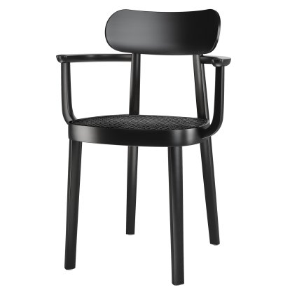 118 F Stuhl, Buche gebeizt schwarz / dark melange